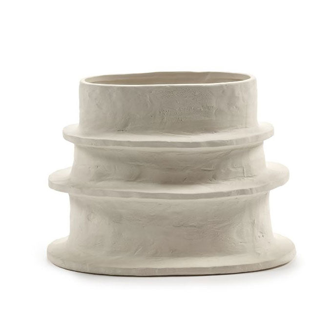 Vaso Molly 06 Small Ceramica Beige L 27,5 X P 16,8 X H 20,5 CM | Vasi in ceramica design Marie Michielssen per Serax - B7323008