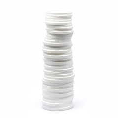 Vaso Monete H47 | Vaso in ceramica bianca collezione EDG - Enzo De Gasperi - 019994