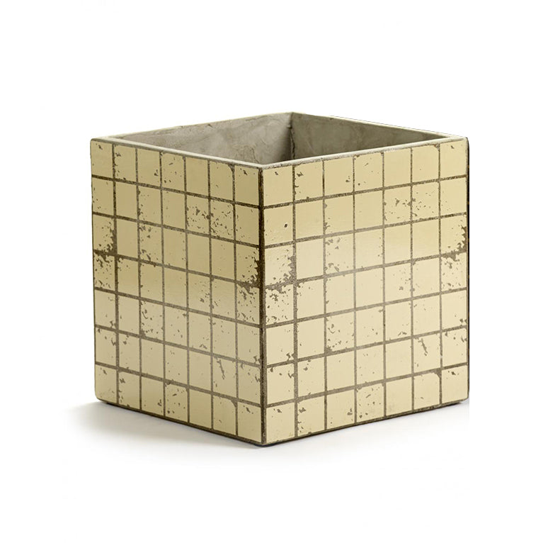 Cachepot Marie Mosaico avorio H22 : vasi in cemento Serax - B7217005-Bianco