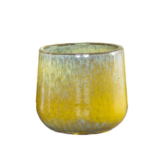 Vaso Novii Giallo Terracotta Smaltata Giallo L - Eleganza Naturale per i Tuoi Spazi - 725734-L