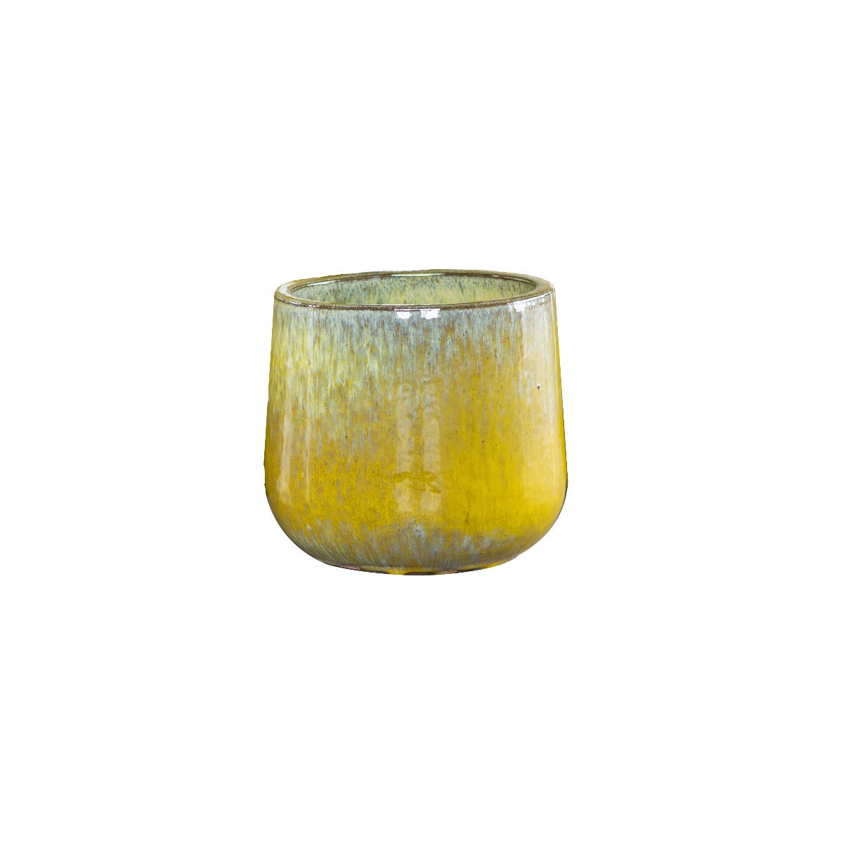 Vaso Novii Giallo Terracotta Smaltata Giallo S - Eleganza Naturale per i Tuoi Spazi - 725734-S