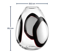 Vaso Occhi Bianchi in Vetro H26 Ø21 Cm - Un Dettaglio di Stile per i Tuoi Interni