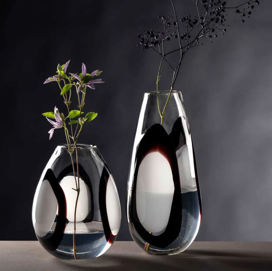 Vaso Occhi Bianchi in Vetro H26 Ø21 Cm - Un Dettaglio di Stile per i Tuoi Interni