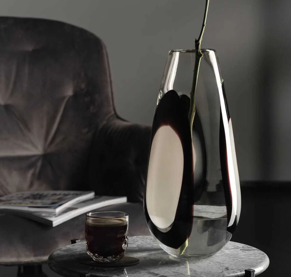 Vaso Occhi Bianchi in Vetro H38 Ø18 Cm - Un Dettaglio di Stile per i Tuoi Interni