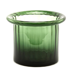 Vaso Pillar con Bordo Dark Green H19,5 X D25 - 107476