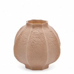 Vaso Primordial Marrone in vetro EDG Enzo De Gasperi H 18 × Ø 18 cm con finitura satinata e texture materica