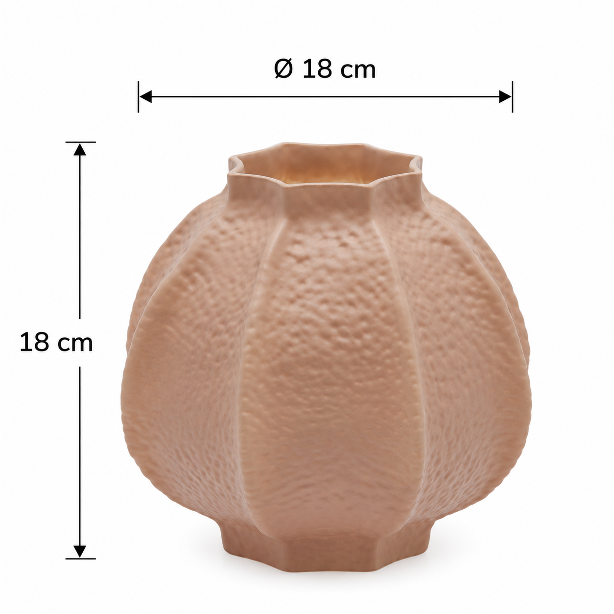 Vaso Primordial Marrone EDG Enzo De Gasperi in vetro con dimensioni H 18 × Ø 18 cm e superficie materica