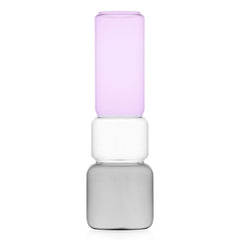 Vaso Revolve H35 Smoke - Clear - Rosa | Vasi in Vetro Ichendorf - 09366094
