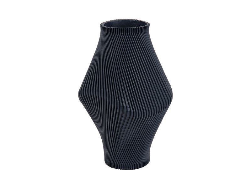 Present Time - Vaso Twisted Rib Blu Scuro H30 D16 CM - PT4293BL