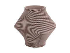 Present Time - Vaso Twisted Rib Grigio Tortora H20 D18 CM - PT4292WG