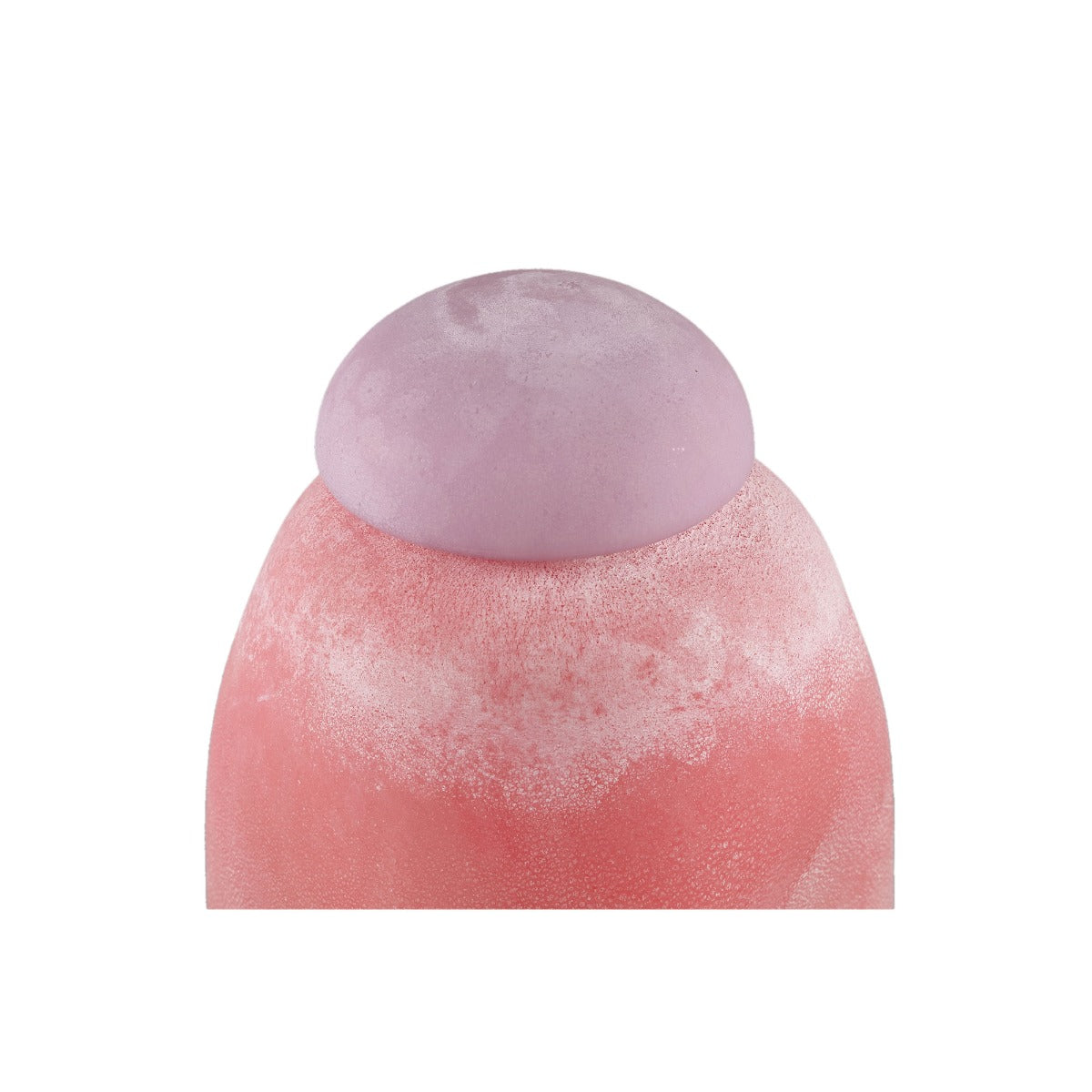 Vaso Karlie Rosa con Tappo Viola in Vetro Opaco | Vasi di Design in Vetro Colorato - 721819