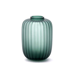 Vaso Rotondo con Righe Verde H29 X D20 | Vasi di design in vetro EDG - 106608,70