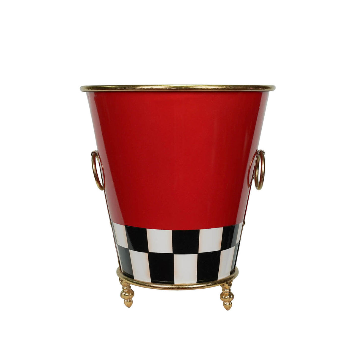 Vaso Scacchi in Metallo H32 D29 cm