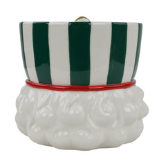 Vaso Schiaccianoci verde in ceramica H16,8 cm vista posteriore