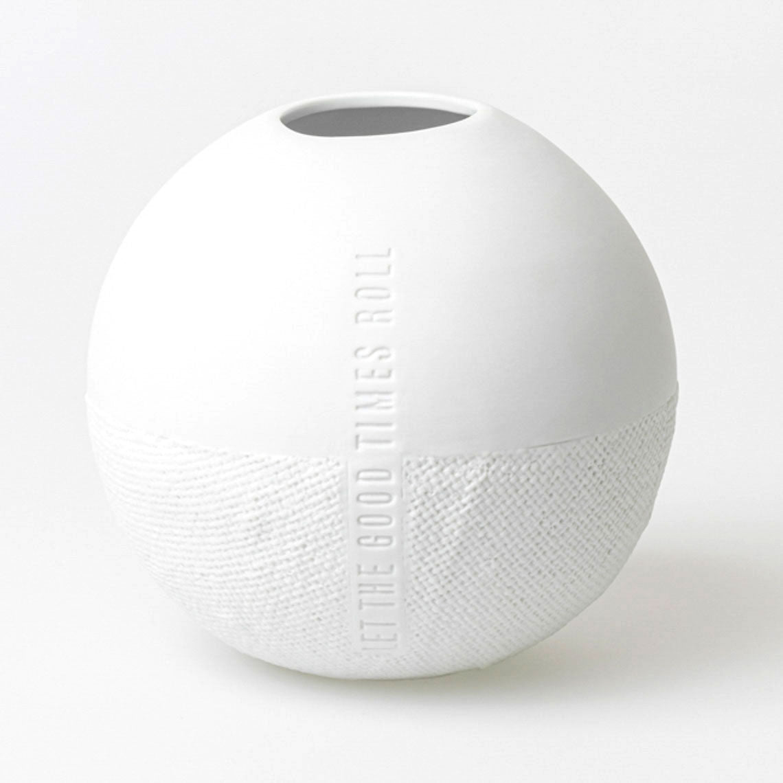 Vaso Sfera H13 &Oslash;14 in Ceramica satinata bianca - 0017180