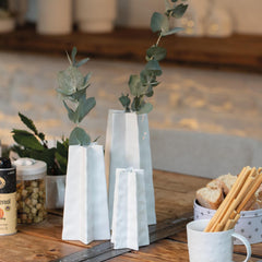 Vaso Star | Vasi di design a forma di stella in ceramica bianca - CONFIG0359