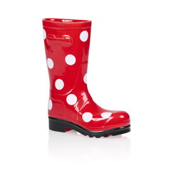 Vaso Stivale Wellington Rosso a Pois - Bitten Design