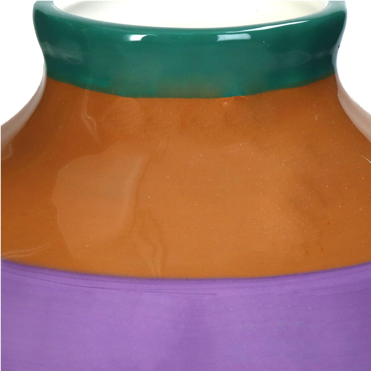 Vaso a Strisce Viola e Marrone in Ceramica H26,4 cm | Vasi di design in ceramica colorata - KAL-2948