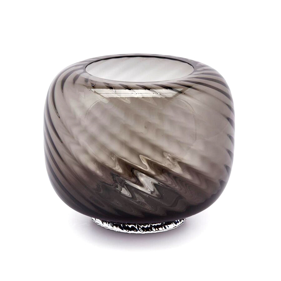 Vaso Swirl in vetro Soffiato a Mano Grigio H19 X D23,5 - 108337,99