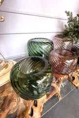 Vaso Swirl in vetro Soffiato a Mano Verde | Vasi in Vetro Design EDG Enzo De Gasperi - CONFIG0411
