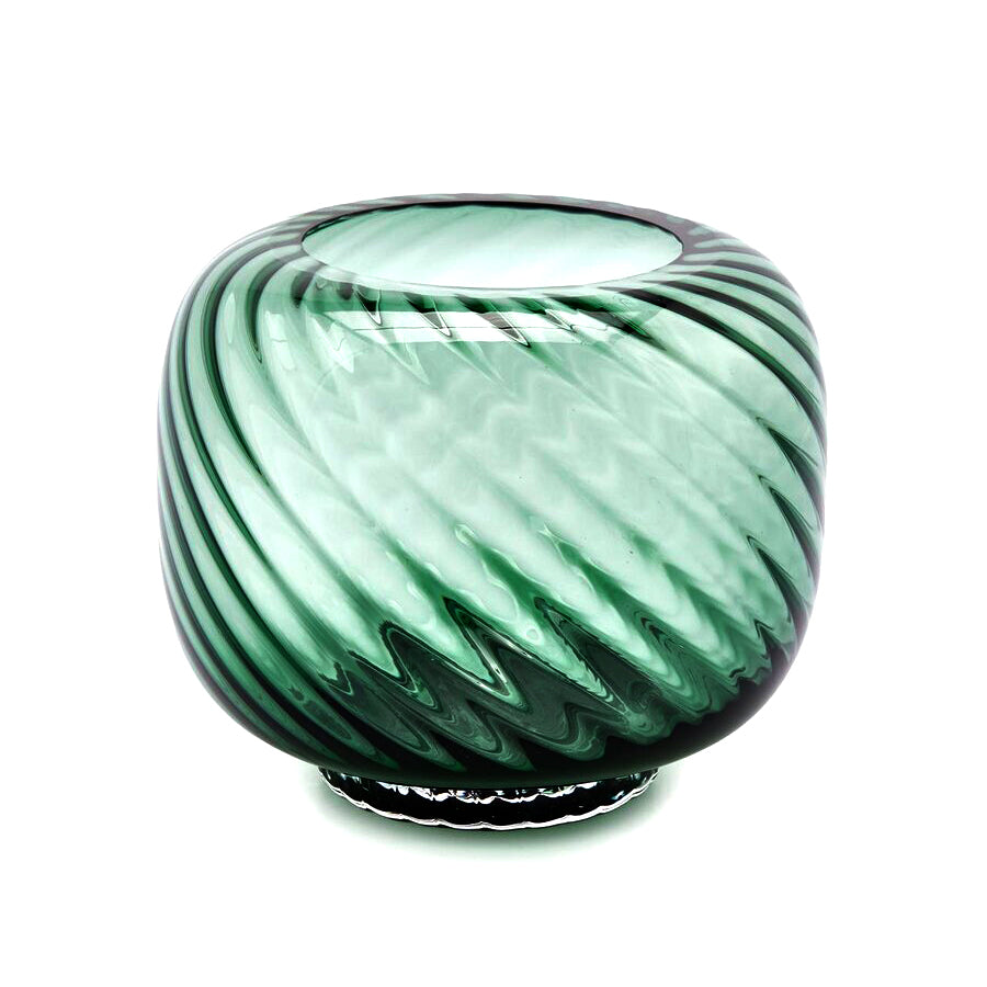 Vaso Swirl in vetro Soffiato a Mano Verde H19 X D23,5 - 108337,70