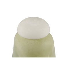 Vaso Karlie Verde con Tappo Bianco in Vetro Opaco | Vasi di Design in Vetro Colorato - 721823