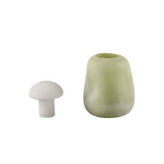 Vaso Karlie Verde con Tappo Bianco in Vetro Opaco | Vasi di Design in Vetro Colorato - 721823