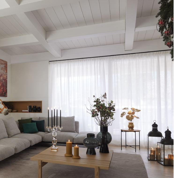 Vaso con sfera grigio scuro | Vasi di design in vetro EDG - CONFIG0361