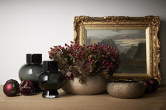Vaso con sfera grigio scuro | Vasi di design in vetro EDG - CONFIG0361