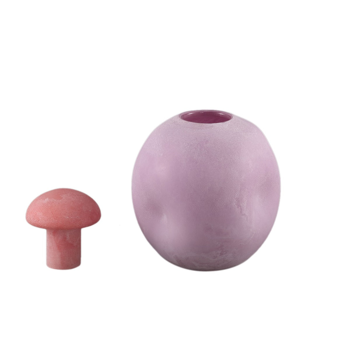 Vaso Karlie Viola con Tappo Rosa in Vetro Opaco | Vasi di Design in Vetro Colorato - 721822