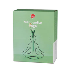 Vaso Yoga Silhouette nero in metallo e vetro H27,40 - 27584