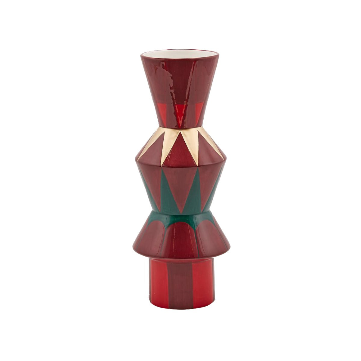 Vaso Geometrie Burgundy alt.33 | Vaso decorativo geometrico - 014711,48
