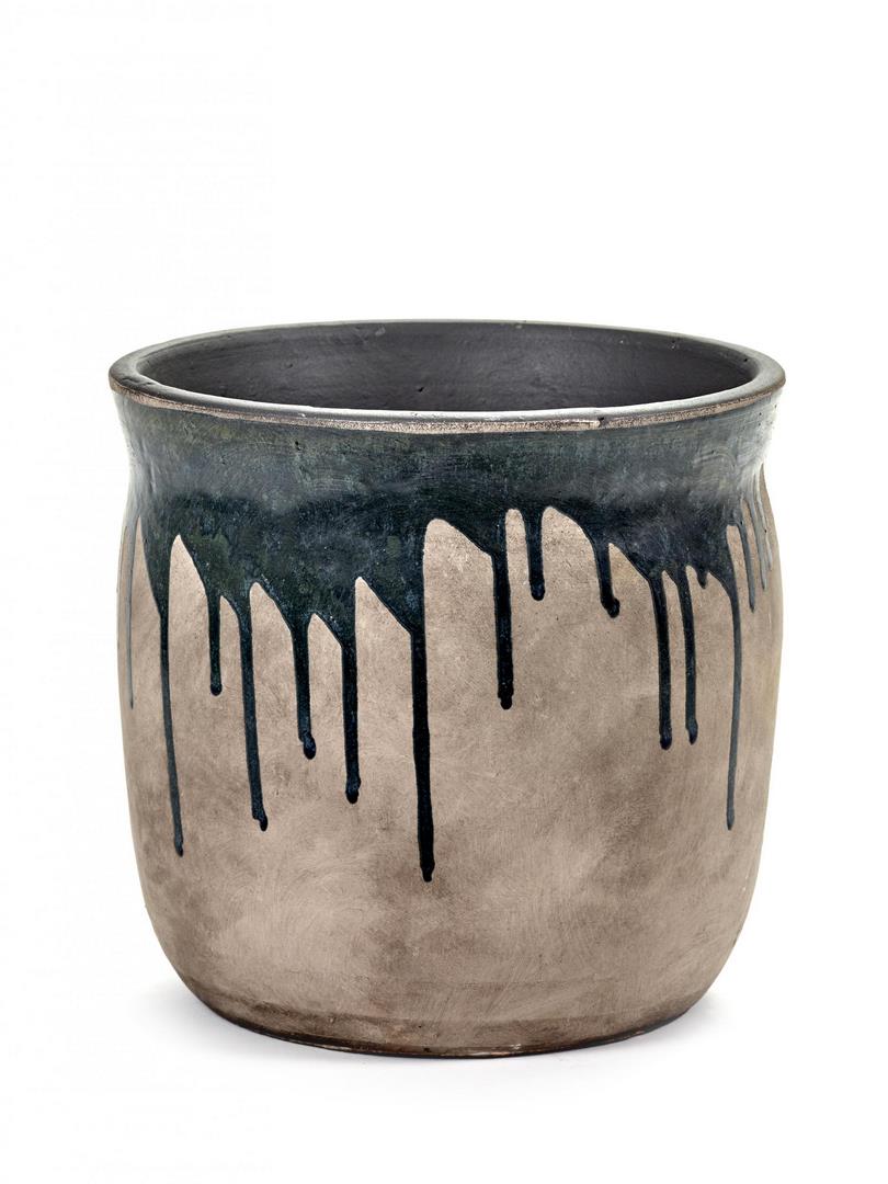 Vaso di terracotta Drops Blu H24: vasi design Serax - B4917529