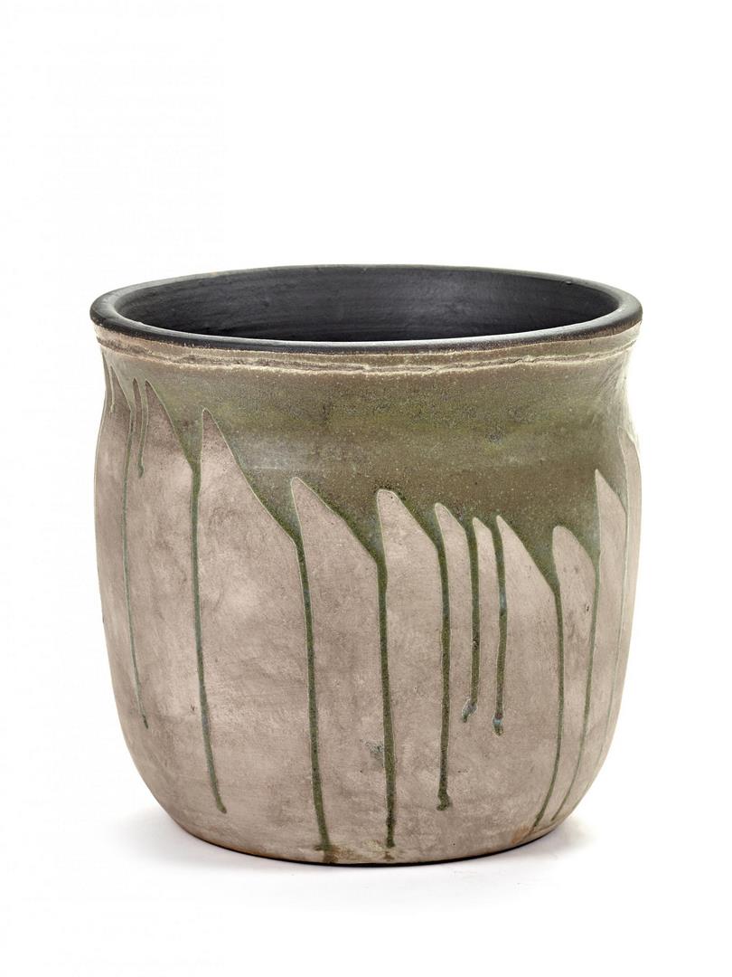 Vaso di terracotta Drops Verde H24: vasi design Serax - B4917530