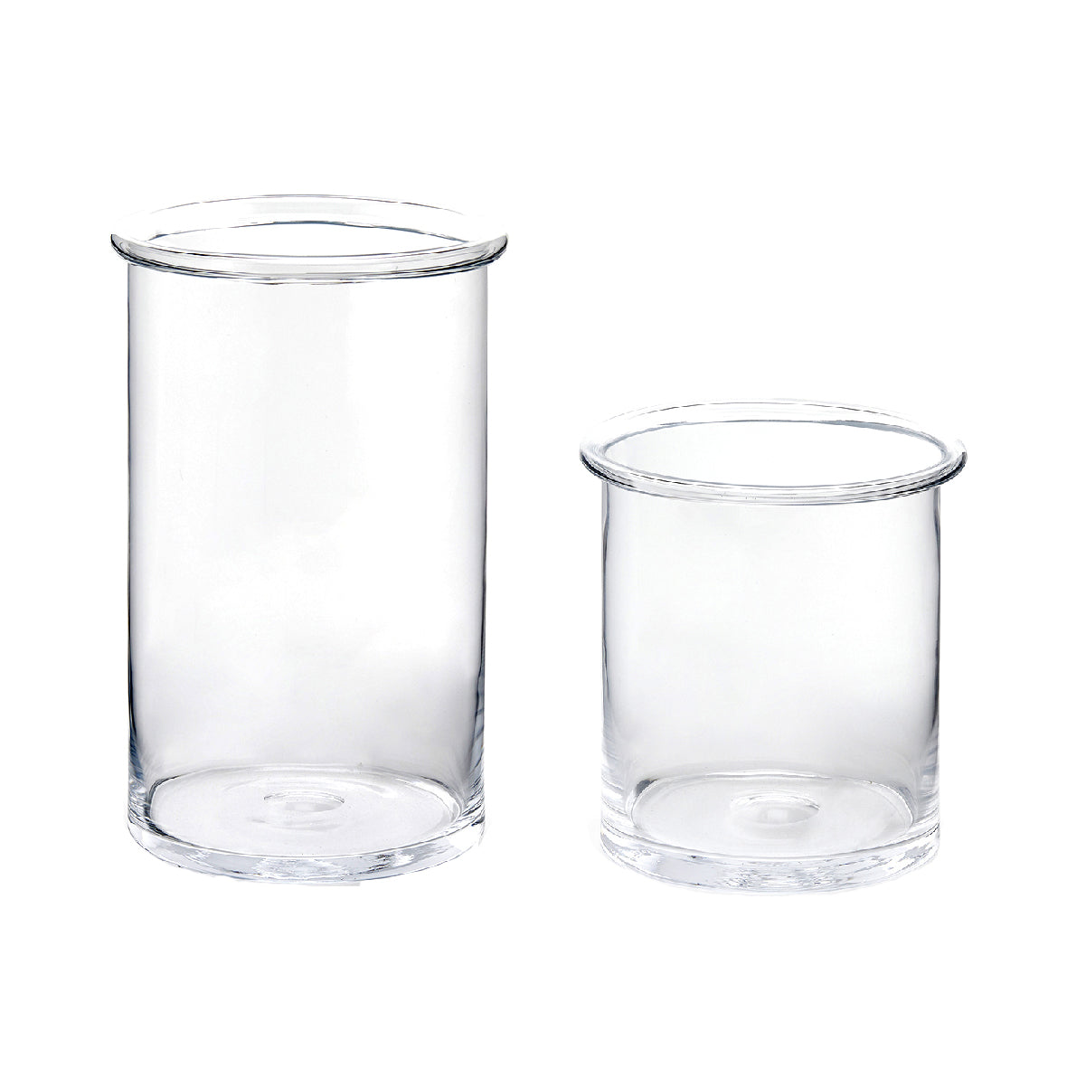 Vaso Cilindro vetro trasparente con bordo  - CONFIG0212