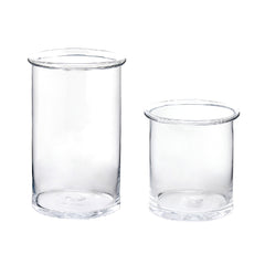 Vaso Cilindro vetro trasparente con bordo  - CONFIG0212