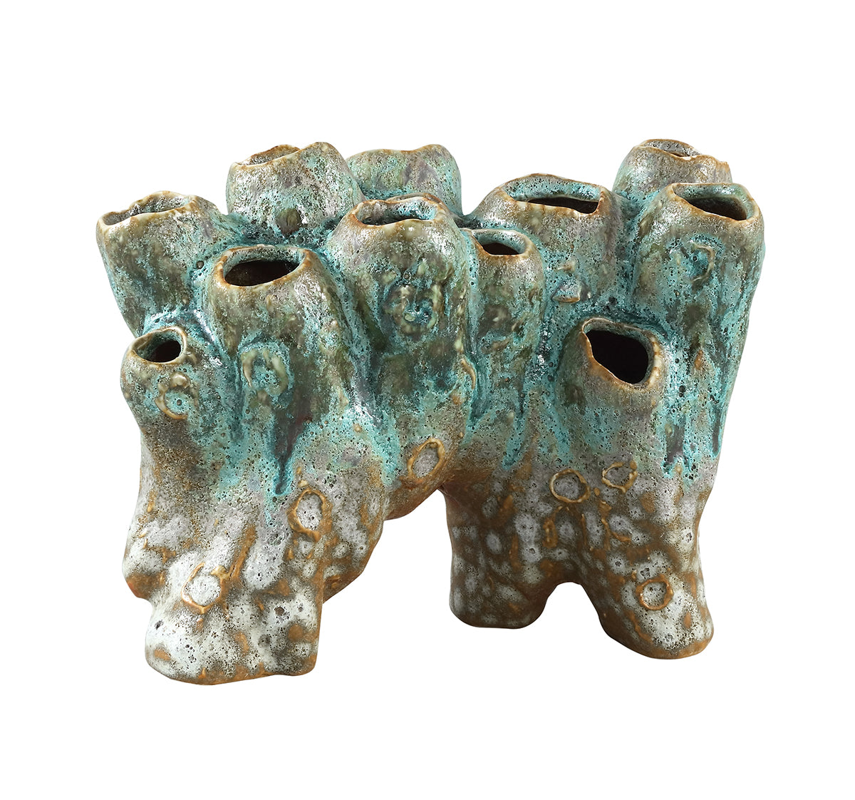 Vaso Ceramica Corall Green Multi foro L - 690951