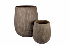 Set Carve: 2 vasi in cemento da esterno D&amp;M - B187DGI