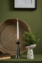 Vaso Faccia con pois neri H17 &Oslash;14 - 015494