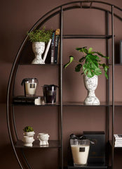 Vaso FaceStyle H26 | Vaso in ceramica bianca con tratti somatici neri - 013909