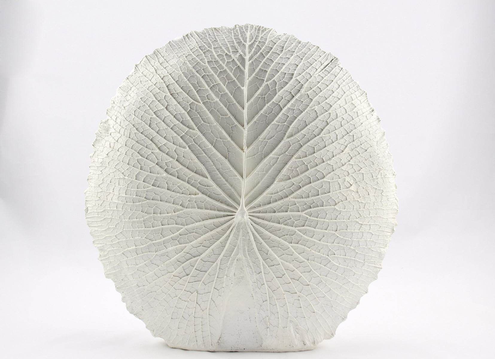 Vaso bianco da terra Foglia H45: vasi in resina alti di design - Vaso Foglia-D45 XH45 Cm