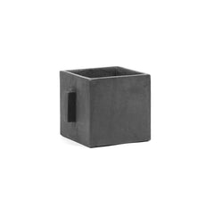 Vaso in cemento quadrato grigio antracite con manici H17 | Vasi di design in cemento Serax - B7220017