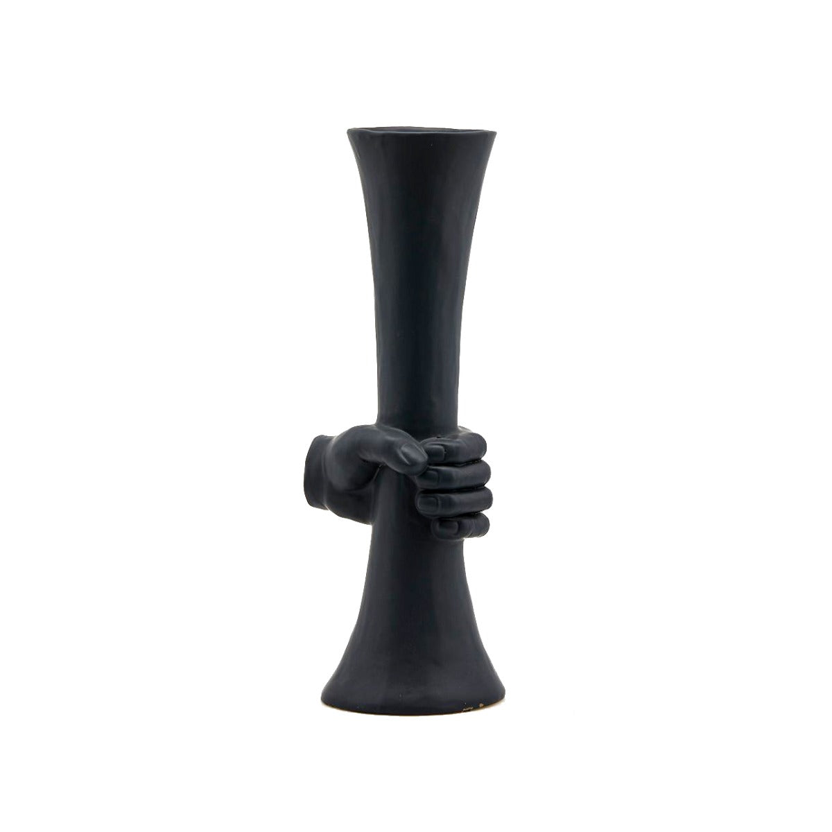 Vaso con mano in ceramica nera alt.55 - 016886