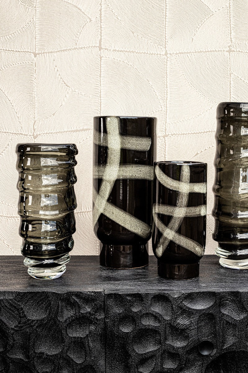 Vaso Reddy Black | Vaso di design in ceramica nera - CONFIG0348
