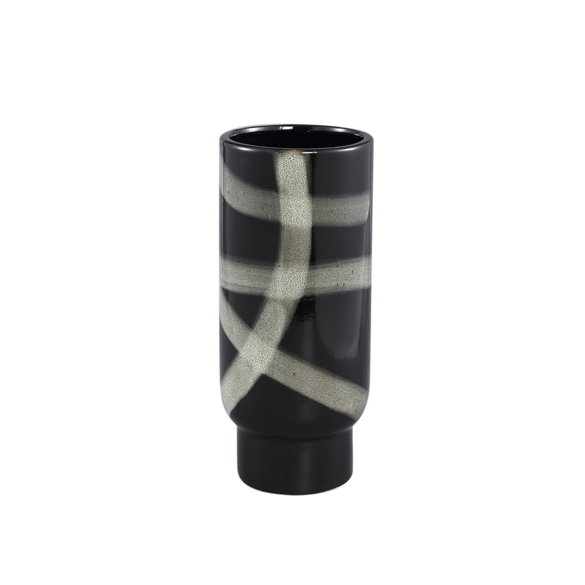Vaso Reddy Black H35 | Vaso di design in ceramica nera - 708358