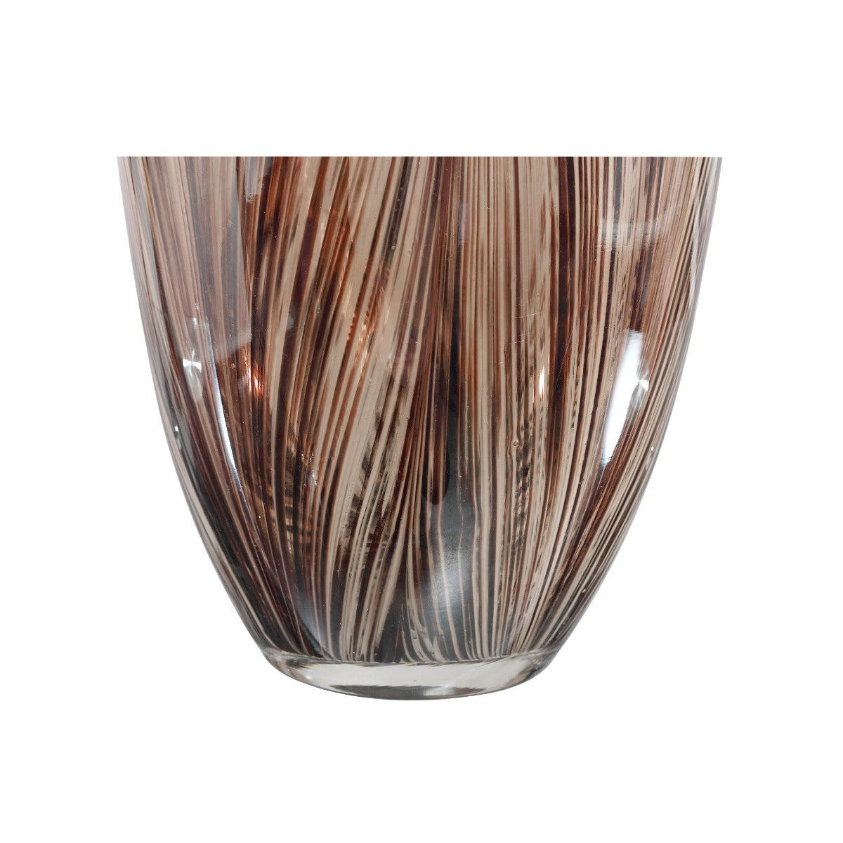 Vaso in vetro con striature marroni | Vasi di design in vetro colorato - CONFIG0314