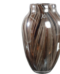Vaso in vetro con striature marroni | Vasi di design in vetro colorato - CONFIG0314