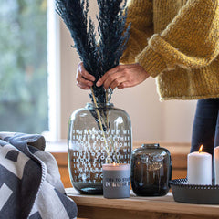 Vaso in vetro "Wherever we are" | Vaso in vetro colorato con scritte bianche - 4915784