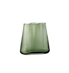 Vaso largo irregolare in vetro verde H20 - 13911