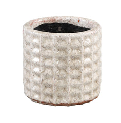 Vaso Lonna Cream L | Vaso in terracotta bianca effetto crepato - 700528